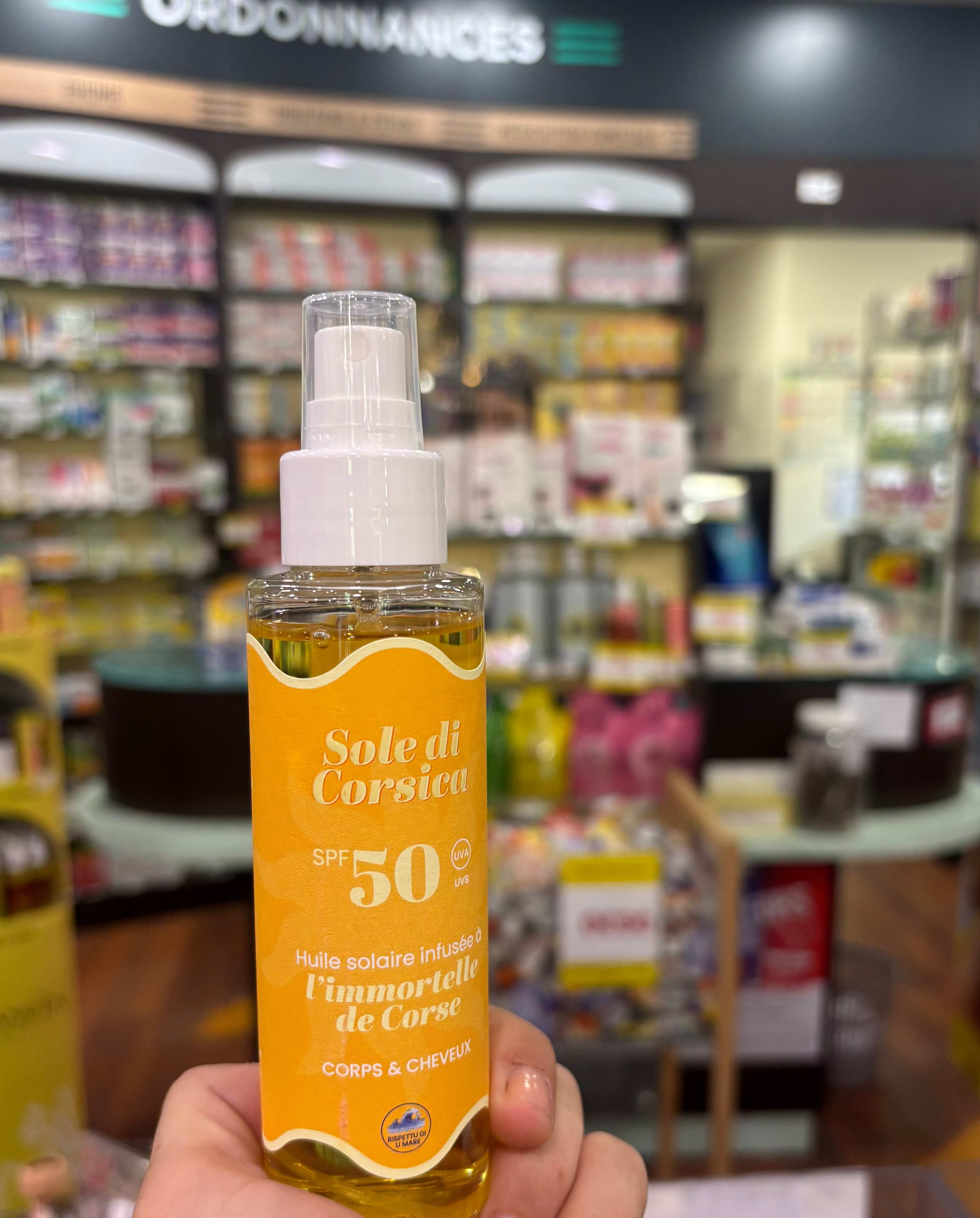 Huile Solaire SPF 50 à l'Immortelle de Corse